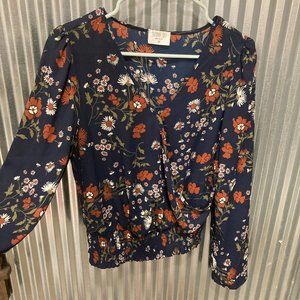 Fall Flower colored flowy shirt